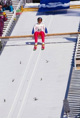 Espen Bredesen of Norway competes Normal Hill Individual Ski Jumpi- Old Photo 2