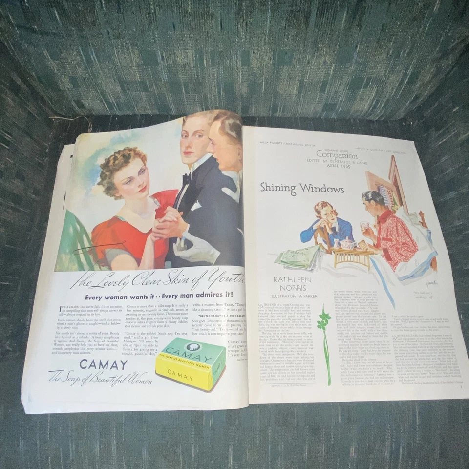 1935 April Woman's Home Companion Magazine Dress Fashion Baby Cover - Image 2 of 4