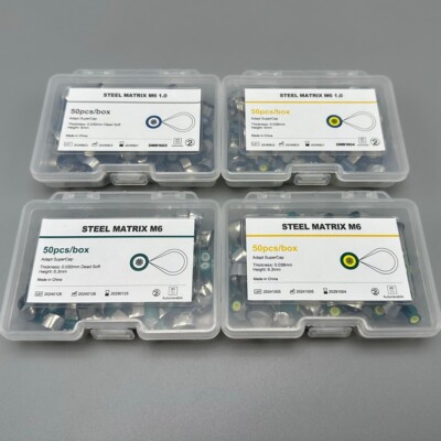 Dental Adapt SuperCap Steel Matrix M6 Matrices 50Pcs/Box Thickness