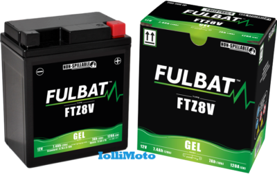 Batteria Moto FULBAT GEL FTZ8V/YTZ8V 12V 7,4AH - Pronta All'uso, Zero Manutenzione