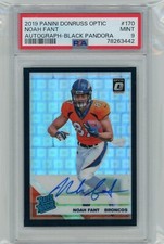 2019 Donruss Optic Black Pandora Rookie Autograph #170 Noah Fant No 1 of 5 PSA 9