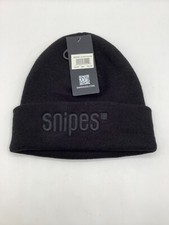 Snipes Adult One Size Black Knit Warm Winter Beanie Hat, Free shipping included