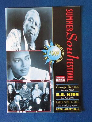 Summer Soul Festival Concert Programme 1998 George Benson BB King