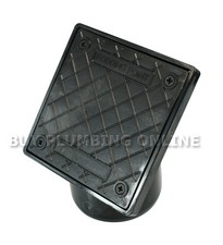 FloPlast 110mm Square Underground Rodding Point Black D883