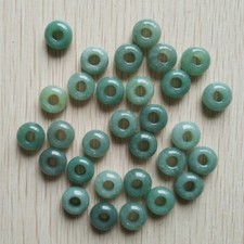 50pcs Natural Green Aventurine Round Shape Big Hole Beads for Bracelet 14X8mm
