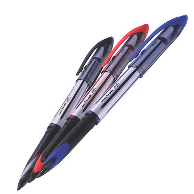 Uni-Ball AIR UBA-188-L Lot De 4 Stylos Roller Noir Taille M 0,7 Mm - Écriture Fluide Comme Un Stylo Plume