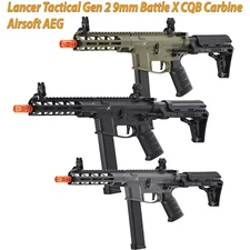 Lancer Tactical Gen 2 AEG 9mm Battle X CQB Carbine M4 Airsoft BB Riffle 350 FPS