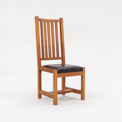 1990 Thomas Moser Mission-Style Dining Chairs w Cherry & Black