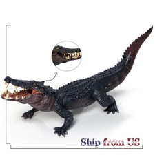 9.6" Realistic Wild Crocodile Moving Jaw Figure Figurine Kids Animal Toy Gift US