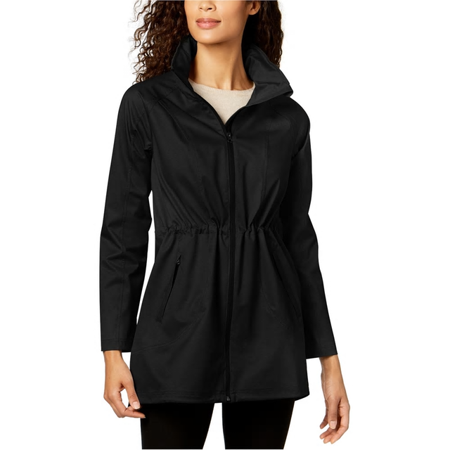 New Weatherproof Womens Hooded Raincoat black L eBay