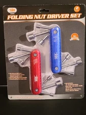 (PACK OF 2) Metric & SAE Standard Folding Compact Nut Driver Sets 12 Sizes Total