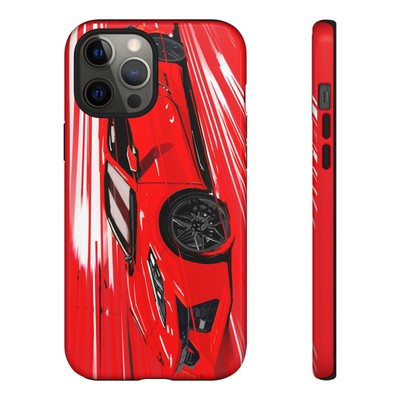 Red corvette Z06 Case iPhone 16 15 14 13 12 11 Pro max Samsung Galaxy Pixel slim