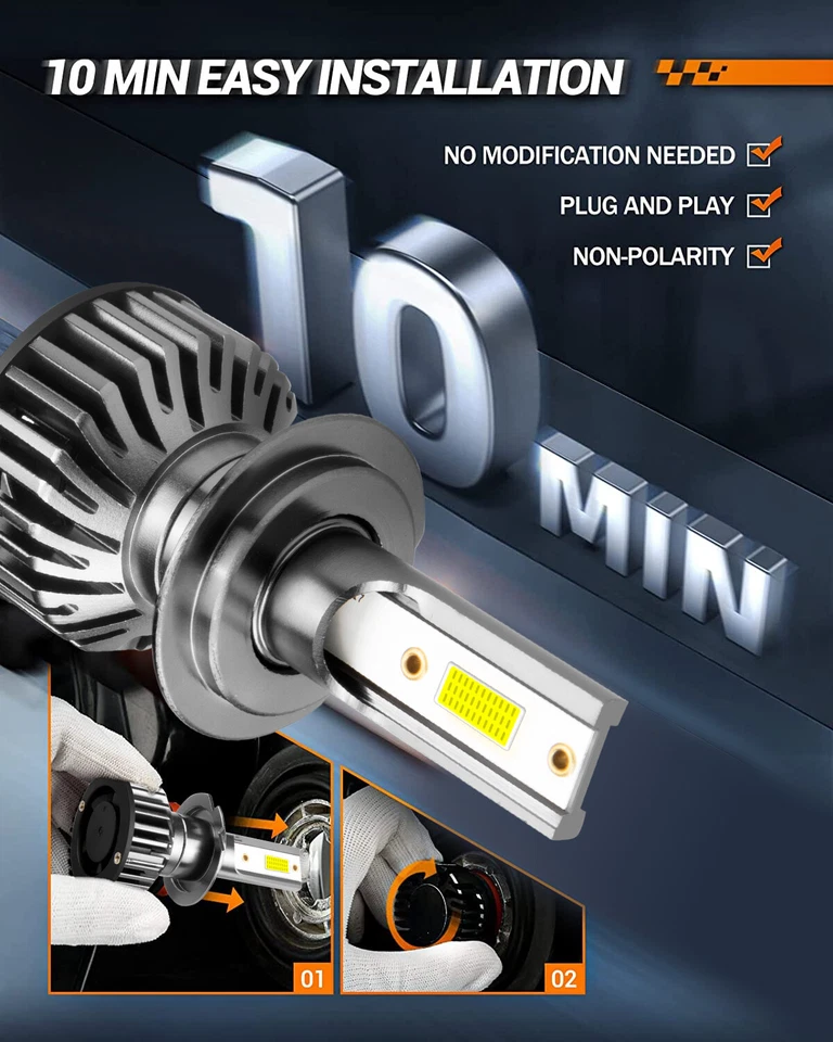 Combo faros LED haz alto/bajo + faros antiniebla para Peugeot 301 2013-2020 Foto 4 de 4