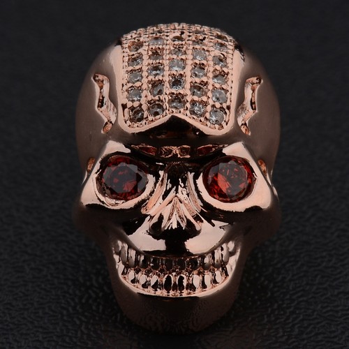 Cubic Zircornia Gemstones Skull Bracelet Necklace Craft Connector Charm Beads - Picture 153 of 189