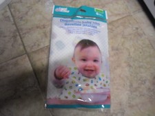 New  6 Counts Lulla Lamb Disposable Bibs Crumb Catchers Adhesive Tabs