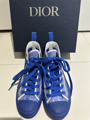 dior high top sneakers blue