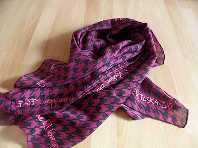CODELLO beautiful scarf burgundy POETRY GRUNGE NEW