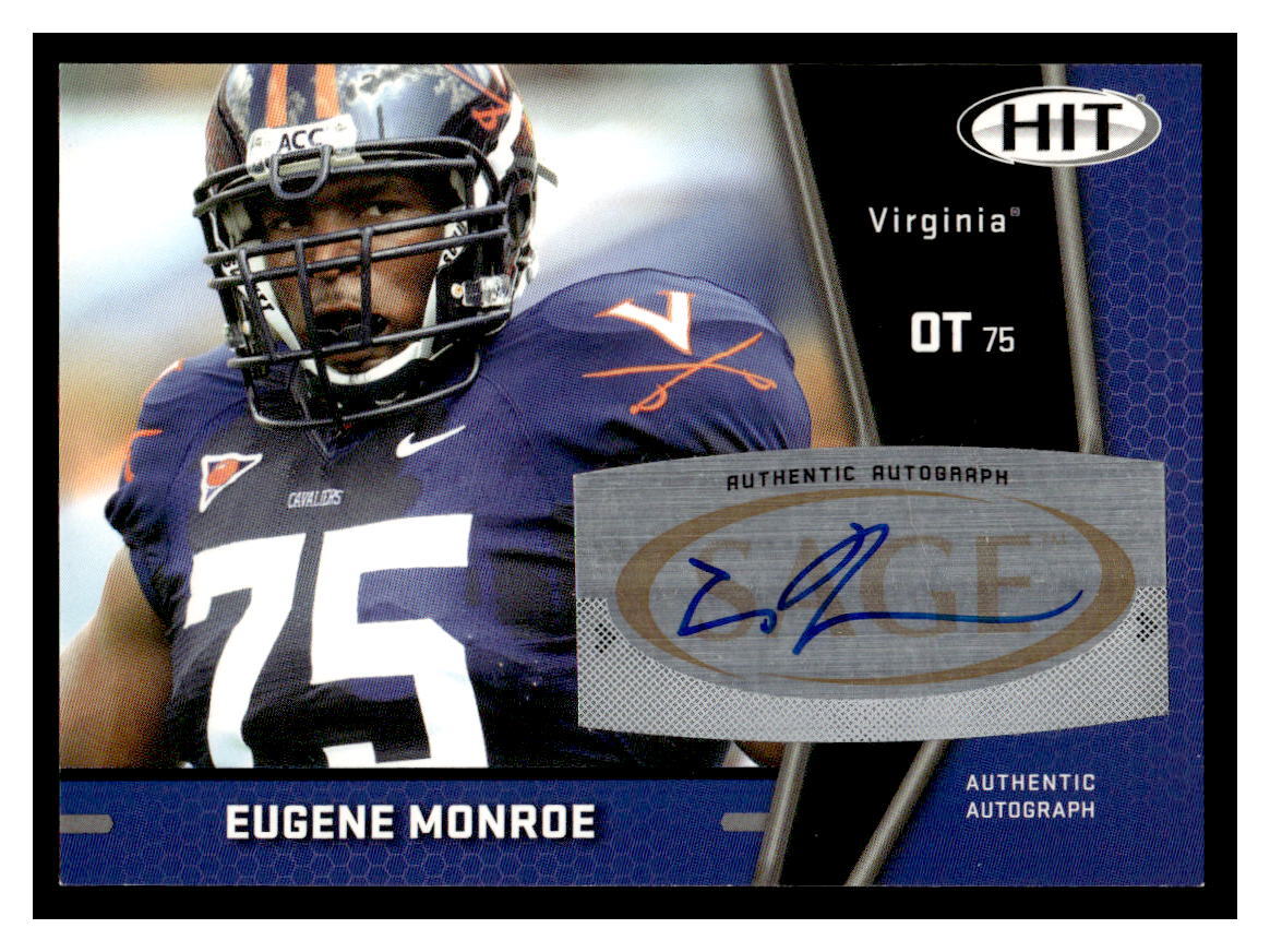 2009 SAGE HIT Football #A3 Eugene Monroe     Auto FRA36