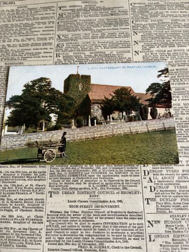 Vintage postcard St Martin’s Church, Canterbury - Afbeelding 1 van 5