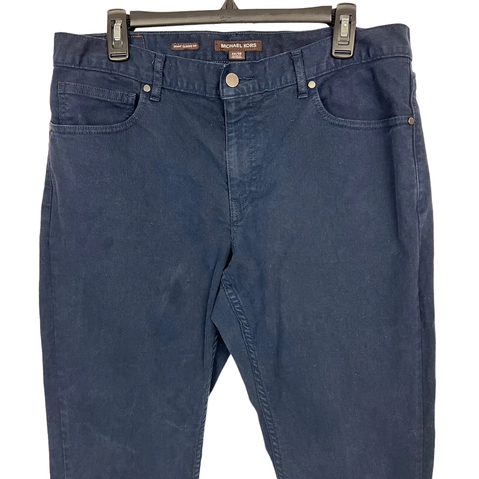 Pantalones de Jean MICHAEL KORS Para Hombre Talla W34/L30” Ins Actual 29.5” Azul Bolsillos Elásticos Foto 2 de 4