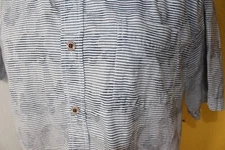 Weatherproof Vintage Mens Shirt Large Button short sleeve Blue Fade Pocket