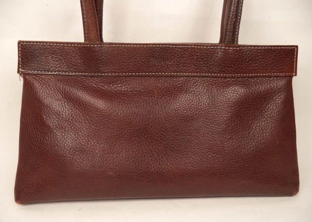 ORIANO BROWN LEATHER SHOULDER BAG HANDBAG