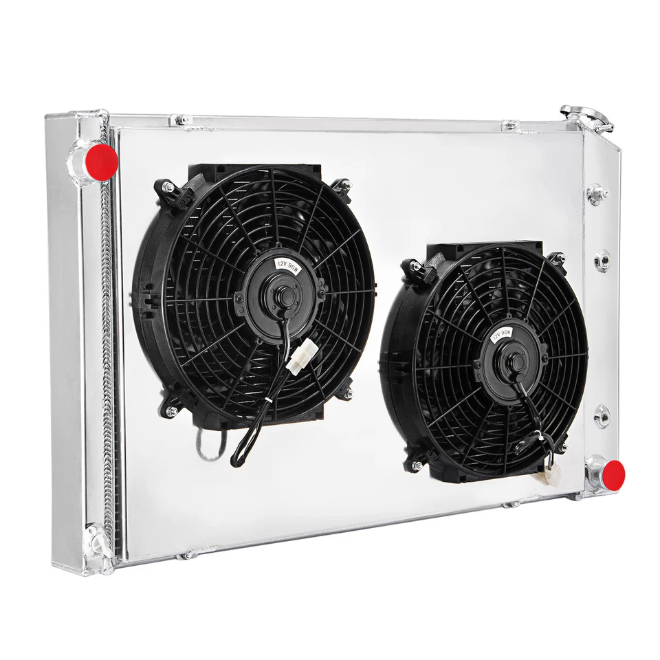 CC716 4 Row Radiator Shroud Fan For 73-87 Chevy GMC C/K C10 C20, C30 K10 K20 K30 Foto 2 de 4