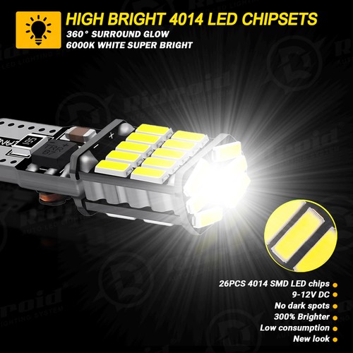 Kit de paquete de 14 bombillas LED blancas para mapa interior domo para Ford F250 1999-2016 - Imagen 13 de 13