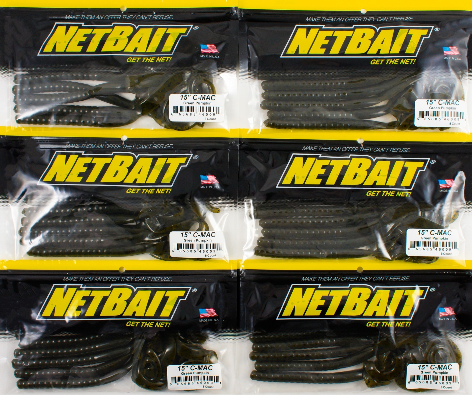(LOT OF 6) NETBAIT C-MAC 15