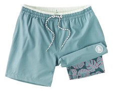 chubbies Men's 'The Teal Breakers' 5.5" Classic Lined Swim Trunks 126251