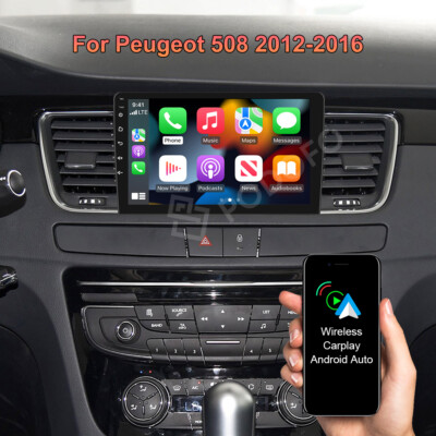 Für Peugeot 508 2011-2018 9'' Android 15.0 Autoradio GPS Navi BT Carplay FM RDS
