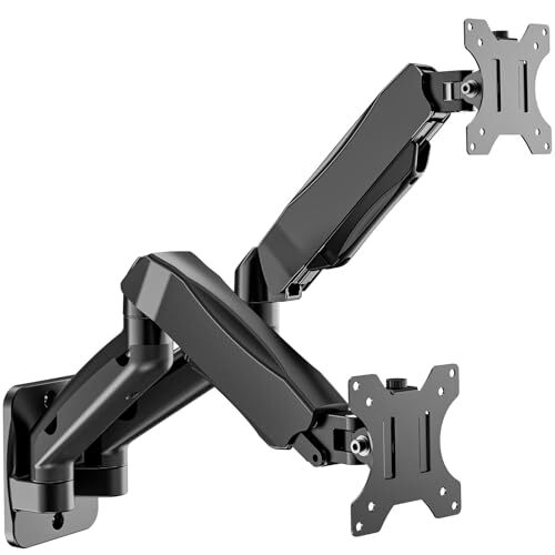Dual Monitor Wall Mount Gas Spring Monitor Arm for 2 Screens up to 32 inch 19... - Picture 1 of 9
