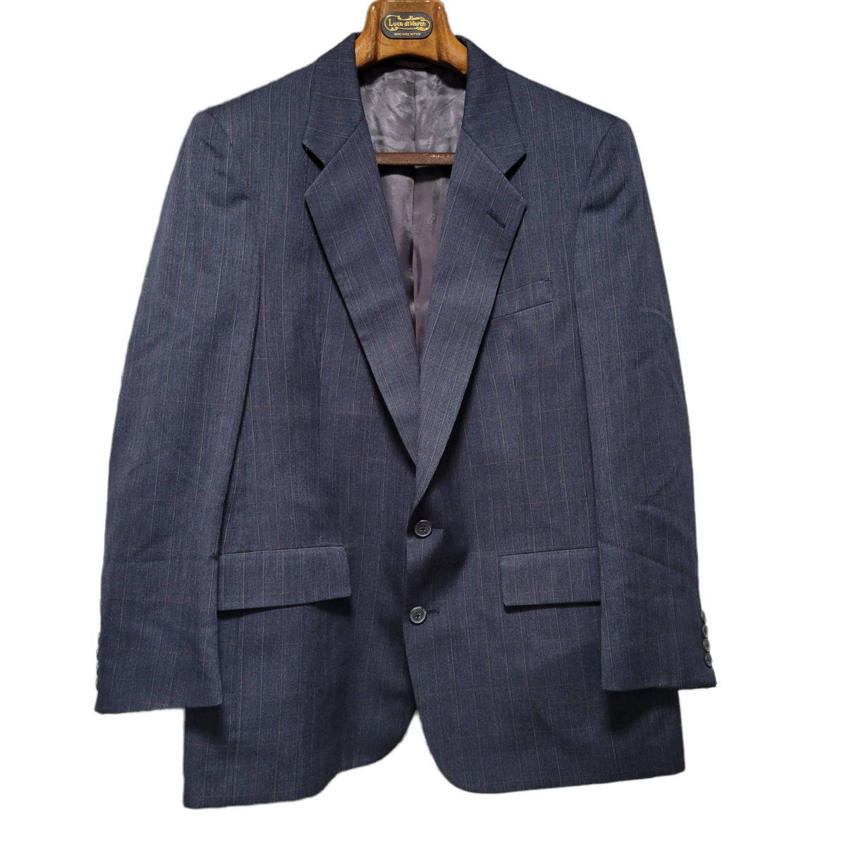 Christian Dior Mens 44R Sport Coat Blue Grey Suit Jacket 100% Wool