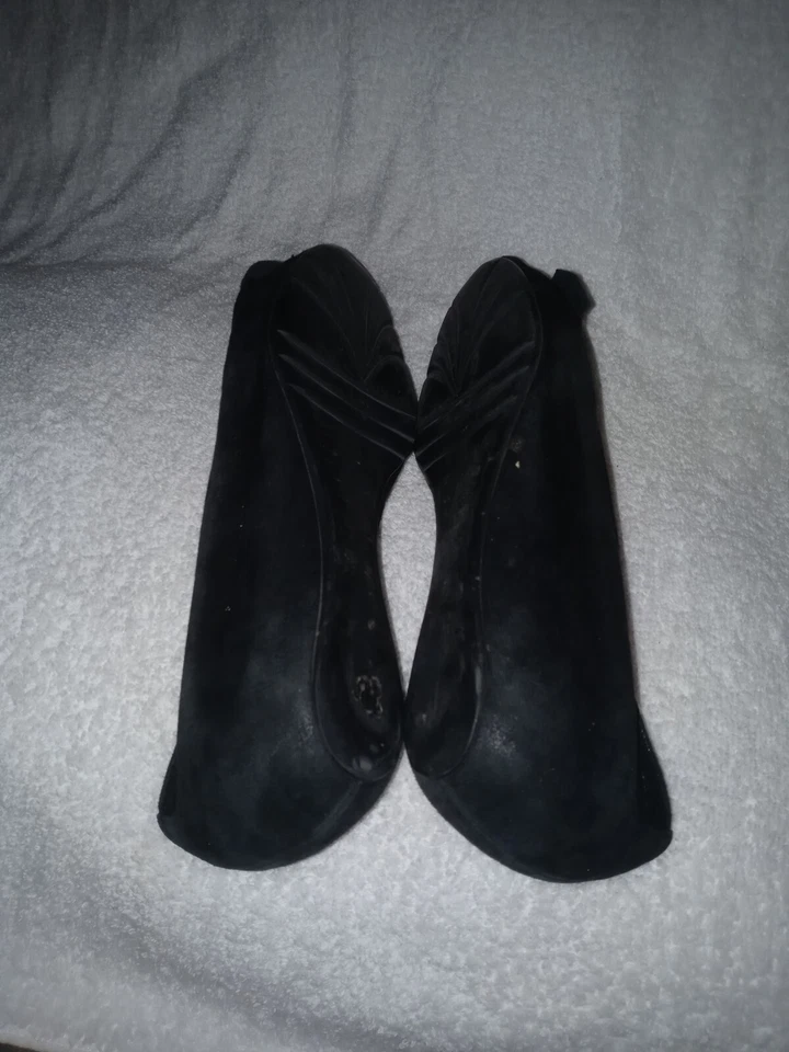 Mujer Pas De Rouge Italiano Negro Arco Ballet Pisos Cuña Baja Tacones Talla 9 EU 40 Foto 2 de 4