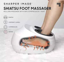 SHARPER IMAGE Shiatsu Foot Massager Rolling Massage with Air Compression - NEW