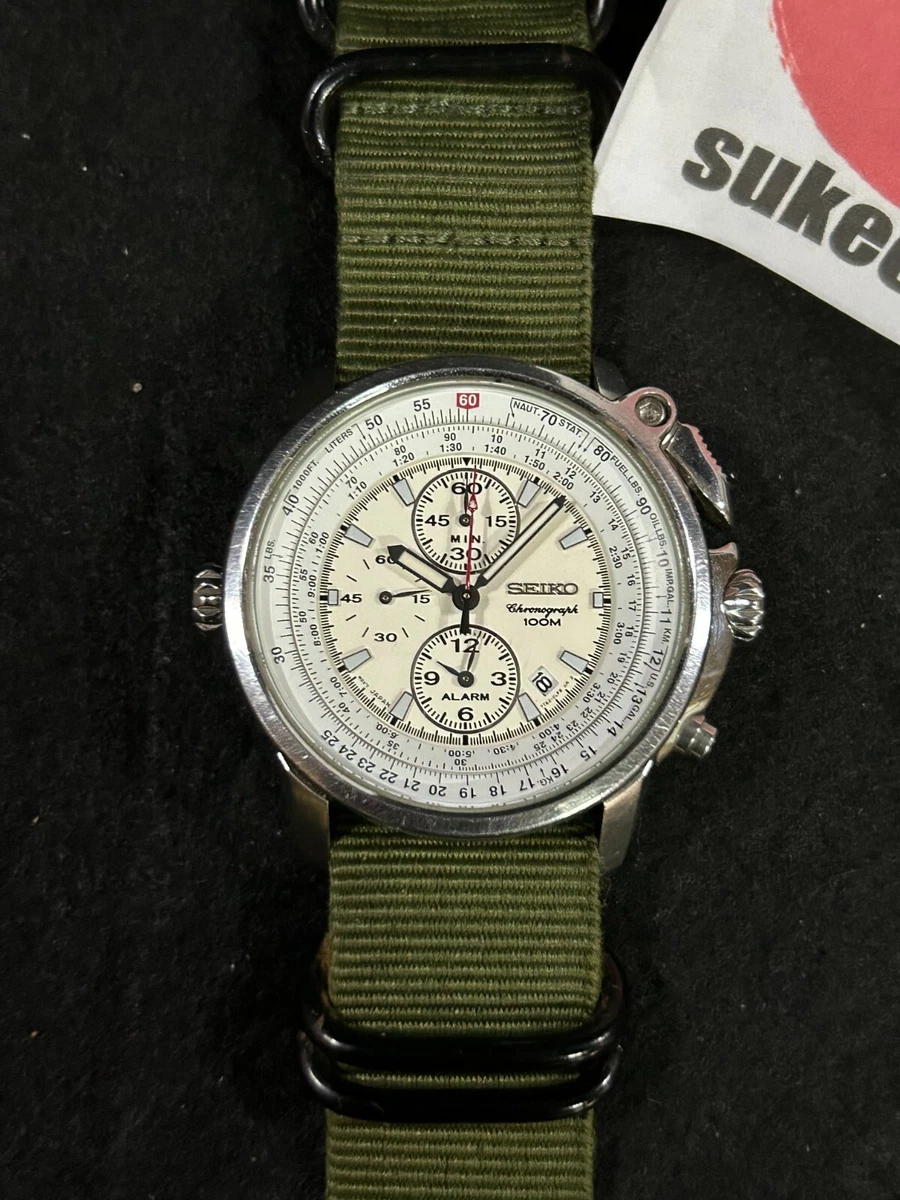 Seiko flightmaster sales white