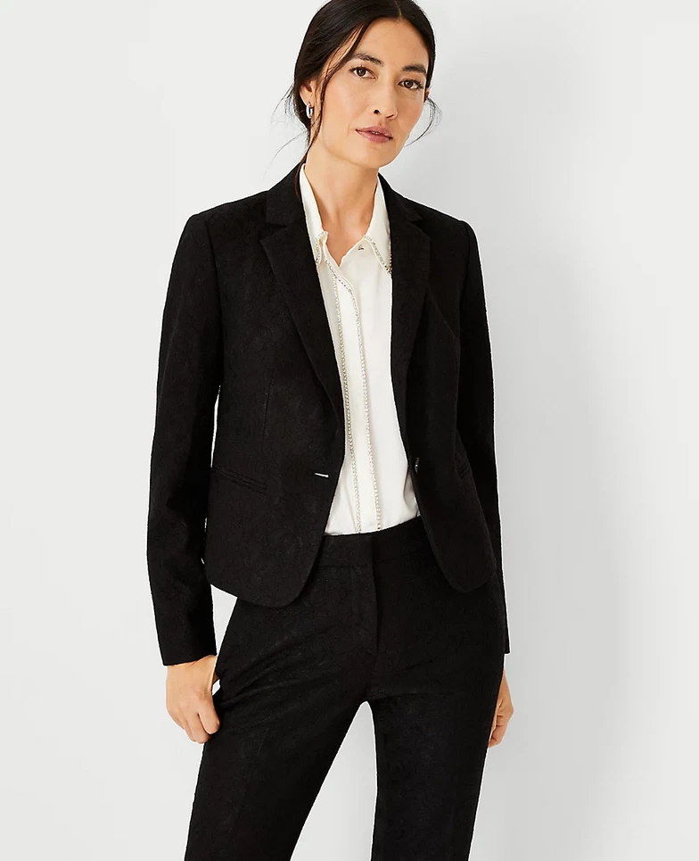 Ann taylor black blazer discount