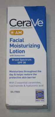 Cerave AM Facial Moisturizing Lotion SPF 30 Face Moisturizer 3 fl oz EXP 02/2027