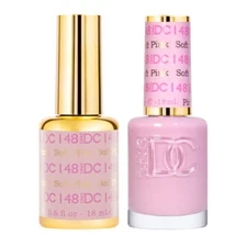 DND DC Soak Off Gel Polish + Matching Nail Lacquer - #148 Soft Pink