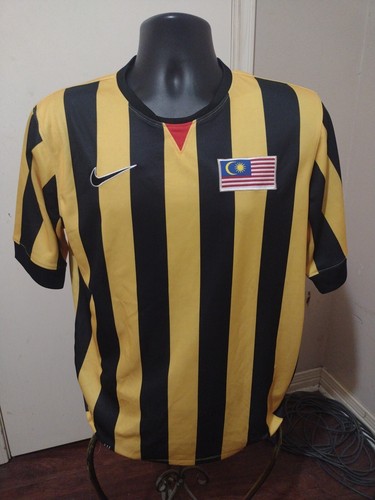 Men's Nike Dri Fit Football Tanah Tumpahnya Darahku Jersey Medium M Yellow Black