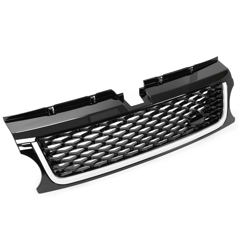 For Land Rover Range Rover Sport L320 10-13 Front Upper Bumper Grille w/Silver - Image 2 of 4
