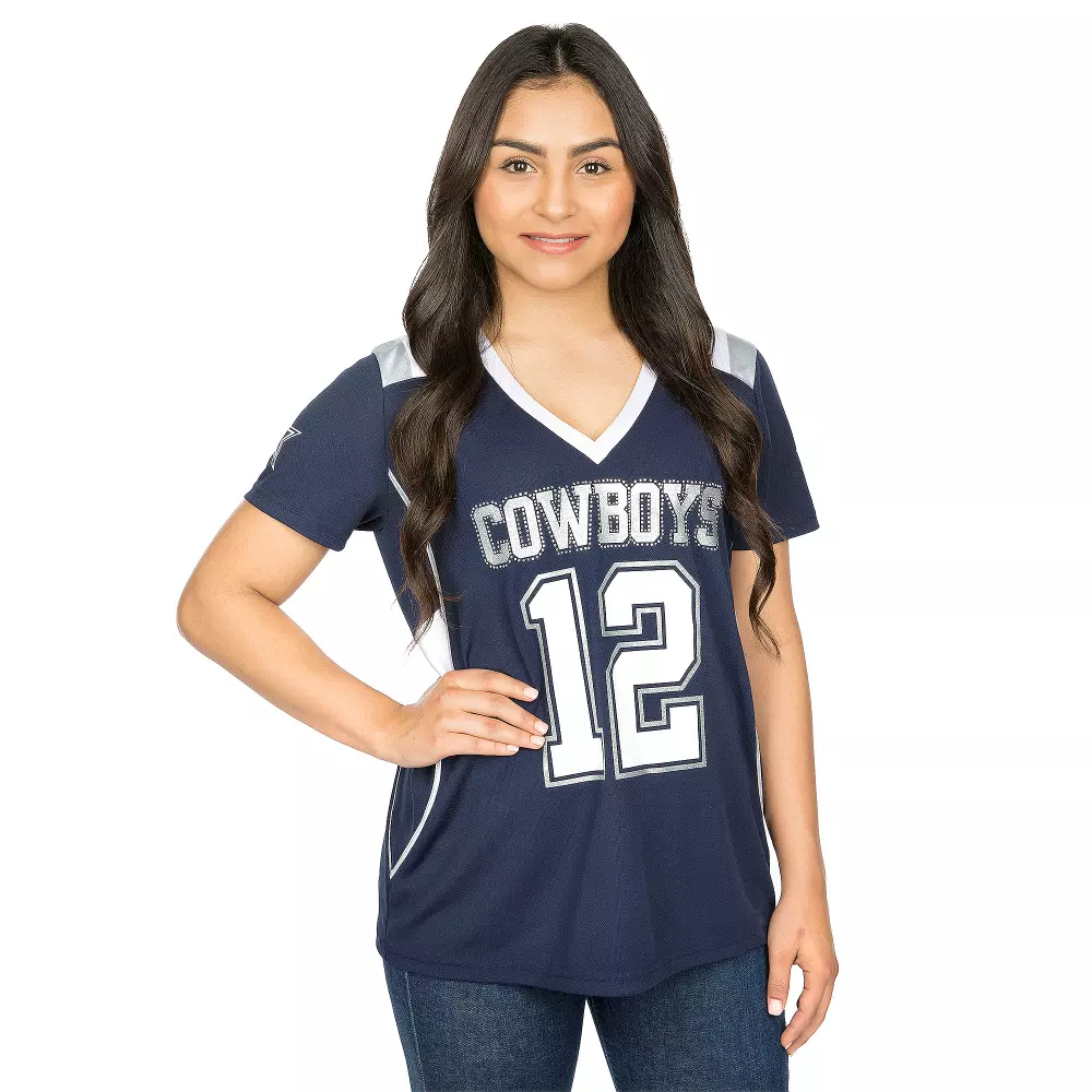 Dallas Cowboys Women's Friar Navy Jersey T-Shirt