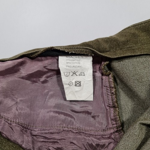 Mulberry Womens Trousers Khaki Green 16 UK Mid Rise Straight Stretch Pants - Picture 5 of 11
