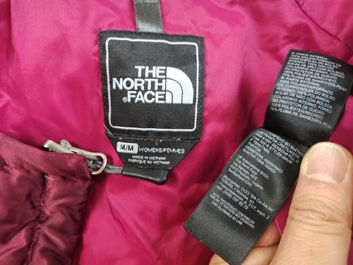 *HOT Women's THE NORTH FACE 550 ALIS DOWN QUILTED PUFFER BURGUNDY NYLON Jacket M - Picture 16 of 17
