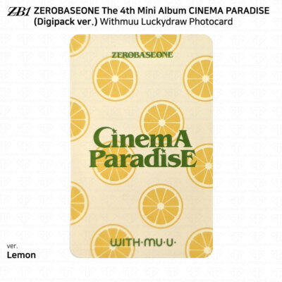 ZEROBASEONE ZB1 4th Mini Album CINEMA PARADISE Withmuu LuckyDdraw