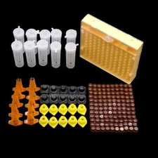 1SET Beekeeping King Queen Bee Rearing Box Plastic Cup Cell Protection Cover