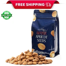 Organic Bitter Raw Apricot Kernel Premium Seeds 16oz Gluten Free Vegan USDA 1 lb
