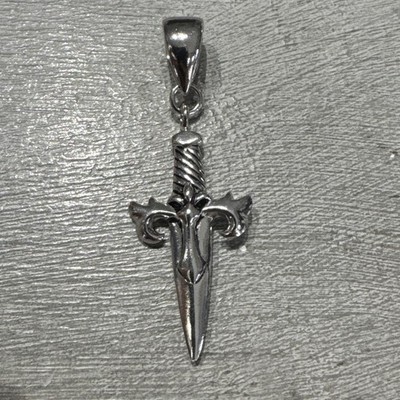 925 Sterling Silber Schwert Dolch Messer Fantasy Mittelalter Anhänger