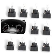 Car T5 Instrument Light, 12V 1.2W Single-filament Air Conditioning 10 PCS White