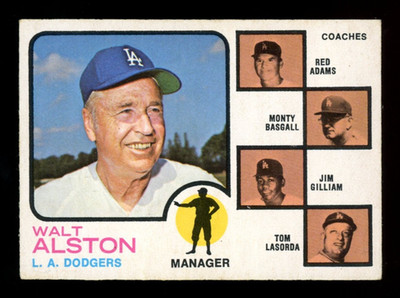 1973  TOPPS OPC O PEE CHEE BASEBALL #569 WALT ALSTON EX-NM L A  DODGERS manager